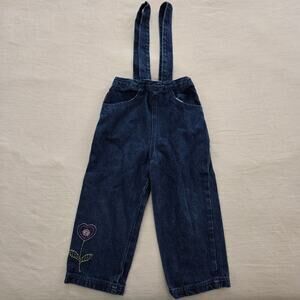Vintage Flower Suspender Jeans 3t